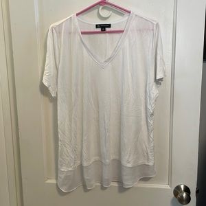 INC white v neck tee
